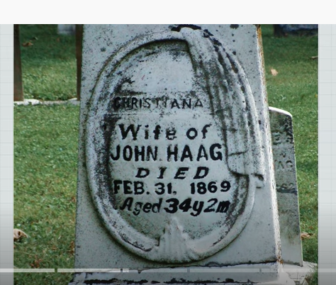 Почему на некоторых могилах стоит дата смерти 31 февраля (см. фото)?