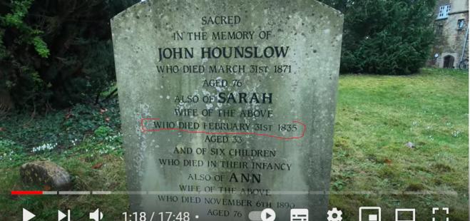 Почему на некоторых могилах стоит дата смерти 31 февраля (см. фото)?